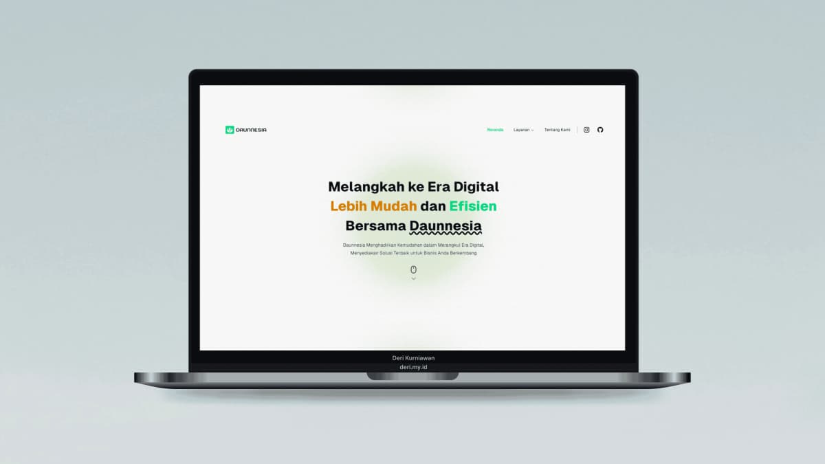 Daunnesia Landing Page